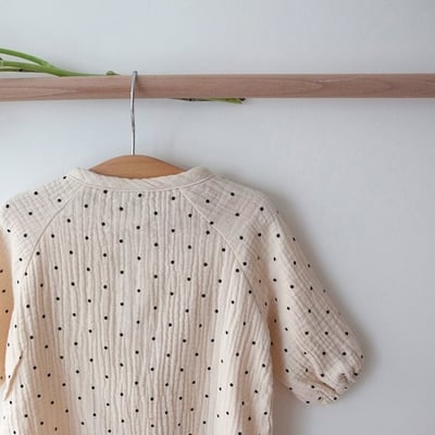 LEMONADE22｜(55cm-85cm) 2色點點包屁衣含小耳帽子22