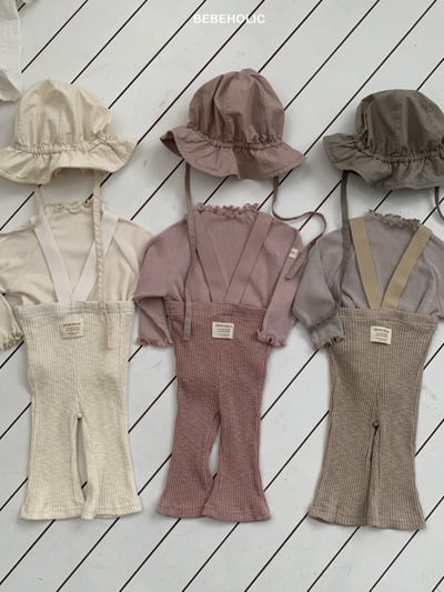 Bebe holic61｜(3m-18m) 吊帶喇叭褲3