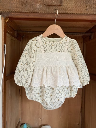 JE616｜(66cm-90cm) 碎花蕾絲背心設計包屁衣24