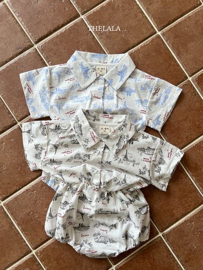 thelala58｜ (0m-18m) 鐵塔印花有領包屁衣9