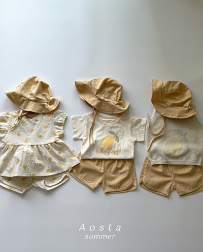 AOSTA28｜(6m-5y) 2款檸檬桃子上衣5