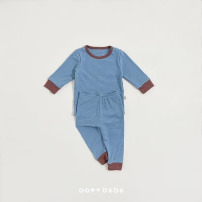 Oottbebe10｜(1y-7y) 條紋撞色家居套裝15