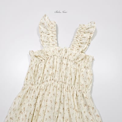 bebe nine39  (6m-24m) 2色荷葉吊帶包屁衣3