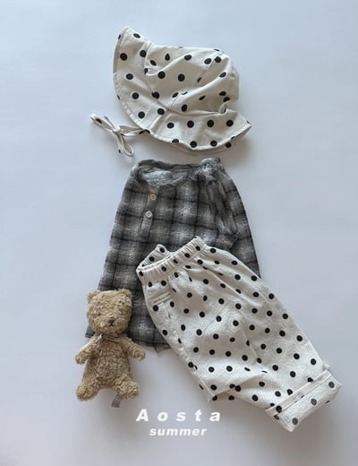 AOSTA01｜(6m-5y) 2色無袖格子襯衫8