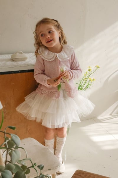 FLO43｜(75-140) 2色薄紗澎澎裙14