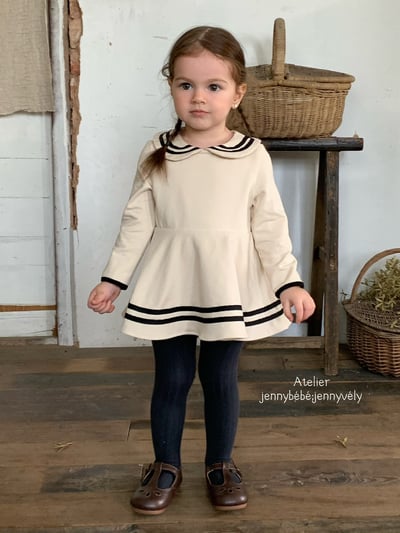 JE568｜(66-90cm) 水手領包屁衣7