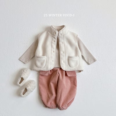 vivid10｜(78cm-125cm) 燈芯絨口袋工裝縮口褲4