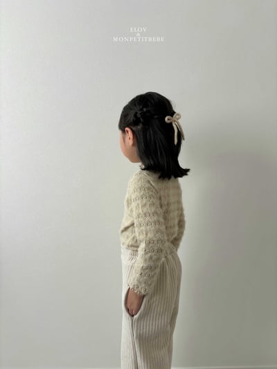Monpetitbebe07｜(70cm-110cm) 捲邊壓紋花上衣7