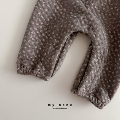 my_bebe24｜(-6m-12m-) 絎縫印花連身衣含帽子10