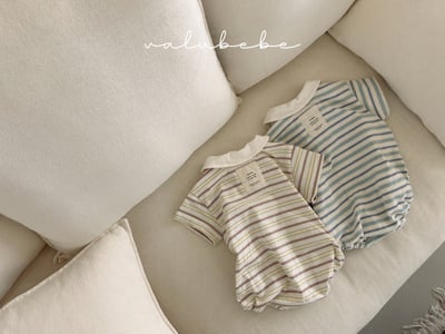 Valubebe 42｜(65-80cm) 襯衫條紋連身服6