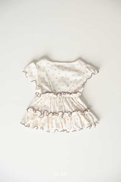 ROA23｜(6m-18m) 2色櫻桃捲邊層次上衣13