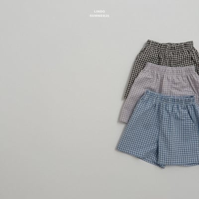 Lindo61｜(80-125) 格紋短褲3
