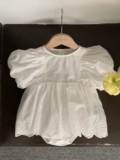 JE36｜(66-90cm) 泡泡袖花邊包屁衣23