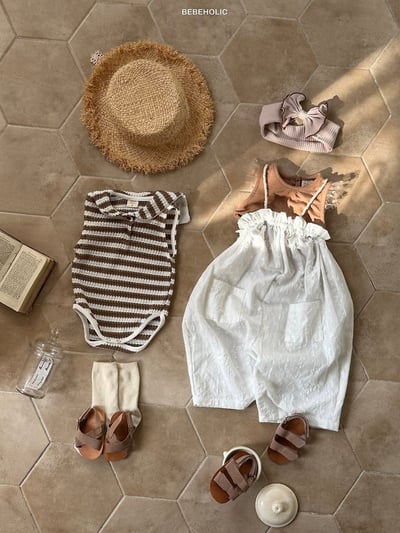 Bebe holic16｜(3m-18m) 氣質細肩吊帶褲7