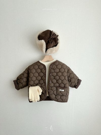 Atomeme37｜(70cm-110cm) 波點絎縫夾層棉外套14