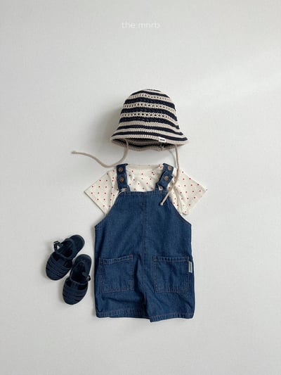 MiniRobe48｜(70-110) 簡約吊帶牛仔褲6