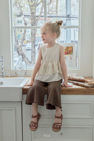 ROA31｜(6m-18m) 2色素面大喇叭褲6