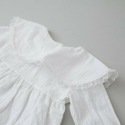 LEMONADE39｜(55cm-85cm) 1色櫻桃蕾絲花邊翻領包屁衣含帽子12