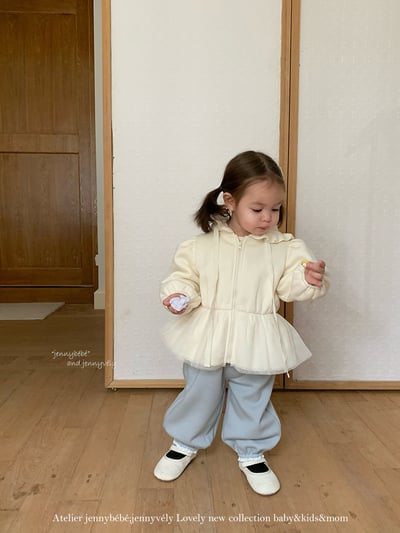 JE 661｜(80-110cm)  絨毛蕾絲束腳褲13