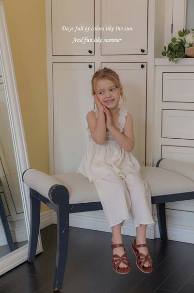 M-KIDS20｜(65-115cm) 荷葉抓皺滾邊套裝18