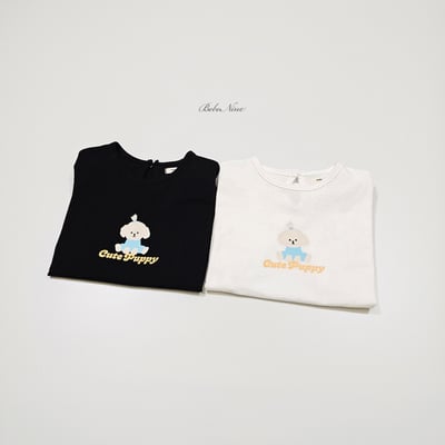 bebe nine08  (6m-24m) 2色小狗印圖包屁衣3