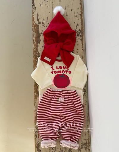 AOSTA33｜(6m-5y) 條紋休閒縮口褲6