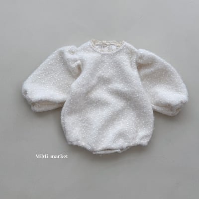 mimi market22 (65-85cm)  絨毛點點包屁衣1