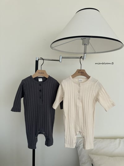 Bloom.b47｜(0m-18m) 羅紋連身衣/帽子1