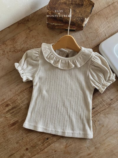 Mon petit19｜(73-118cm) 荷葉花邊公主袖上衣5