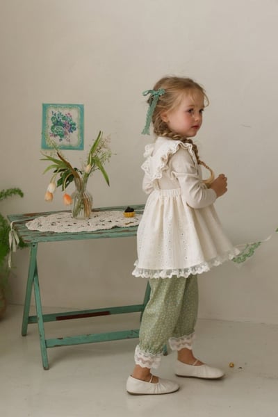 FLO26｜(75-140) 2色法式蕾絲拉鍊圍裙14