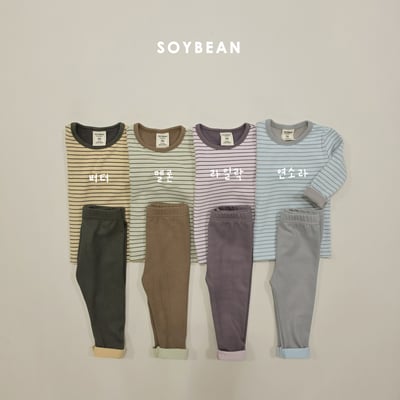Soybean90｜(75cm-118cm) 條紋家居服套裝14
