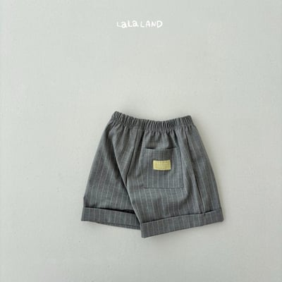 lala land51｜(75-120cm) 2色經典捲邊條紋短褲24