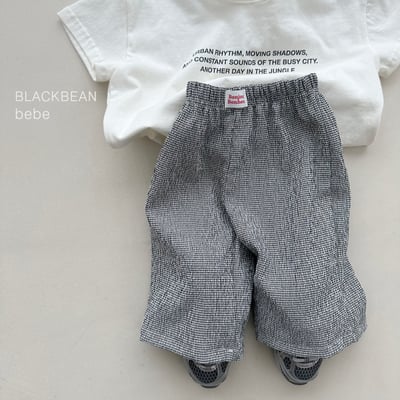 BEAN16｜(65-120cm) 透氣格紋長褲7