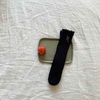 (free) 蝴蝶結刺繡無跟襪16