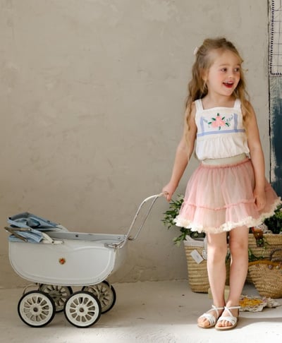 FLO05｜(75-140) 兩色蕾絲蛋糕襯裙10