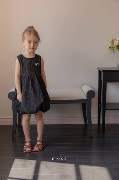 M-KIDS09｜(65-115cm) 珍珠蝴蝶結氣球洋裝18