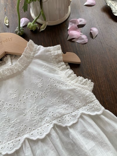 JE56｜(73-100cm) 刺繡花邊連身衣17