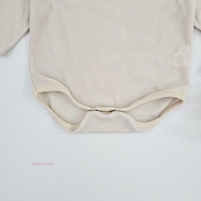 bebe nine19 (65cm-75cm) 2色滾邊素面包屁衣15