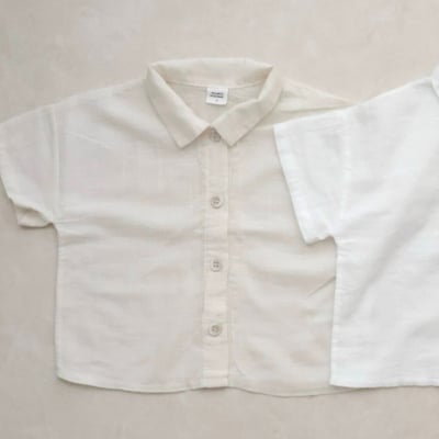 mimi market32 (75-90cm)  素色亞麻襯衫7