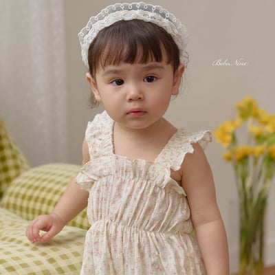 bebe nine39  (6m-24m) 2色荷葉吊帶包屁衣14