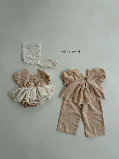 Bloom.b03｜(0m-18m) 亞麻碎花包屁衣8