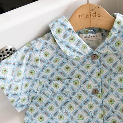 M-KIDS04｜(65-115cm) 印花襯衫3