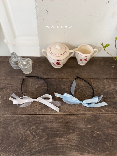 Marron44｜(Free) 緞帶蝴蝶結髮箍2