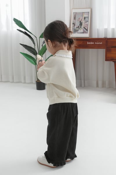 bebe nine35  (65-115) 3色蕾絲荷葉有領上衣12