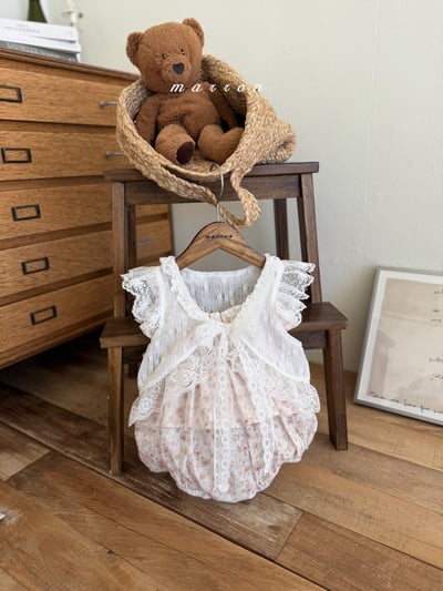 Marron50｜(3m-18m) 夏日碎花薄紗包屁衣12