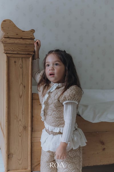 ROA08｜(80cm-120cm) 2色菱格蕾絲邊鋪棉褲16