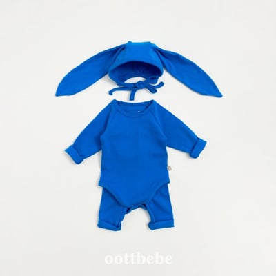 Oottbebe30｜(0m-12m) 糖果色居家包屁衣褲子套裝9