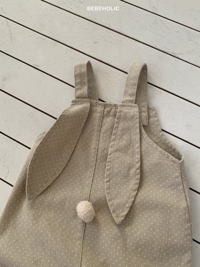 Bebe holic55｜(6m-18m) 波點小兔吊帶包屁褲2