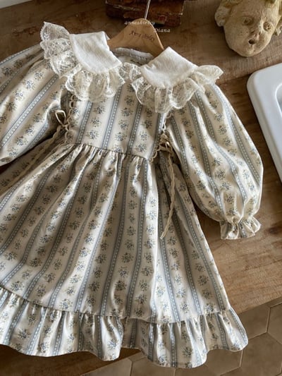 Anne Shirley14｜(1y-5y) 1色春日花卉滾邊洋裝15
