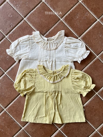 thelala49｜ (70-115) 滾邊荷葉領公主袖上衣12